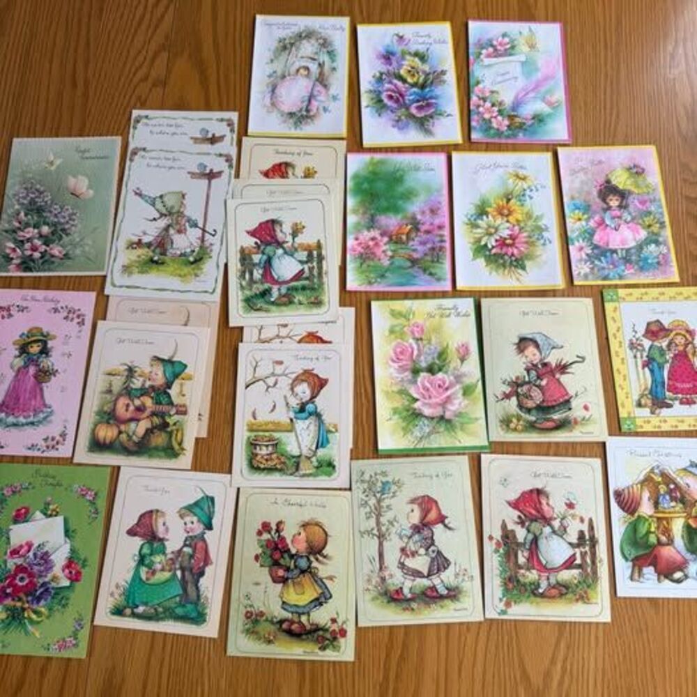 25 Vintage Greeting Cards Assorted Occasions Scrapbooking crafts junk journal